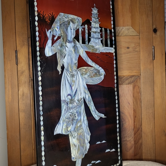 Mother of Pearl Asian Art Panel - Picture 5 of 11